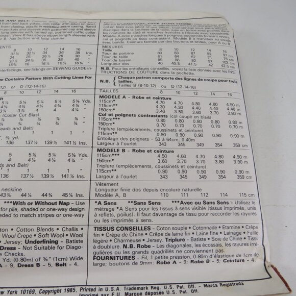 McCalls 2158 clothing pattern Dress size 8-12 UNCUT - Picture 6 of 8